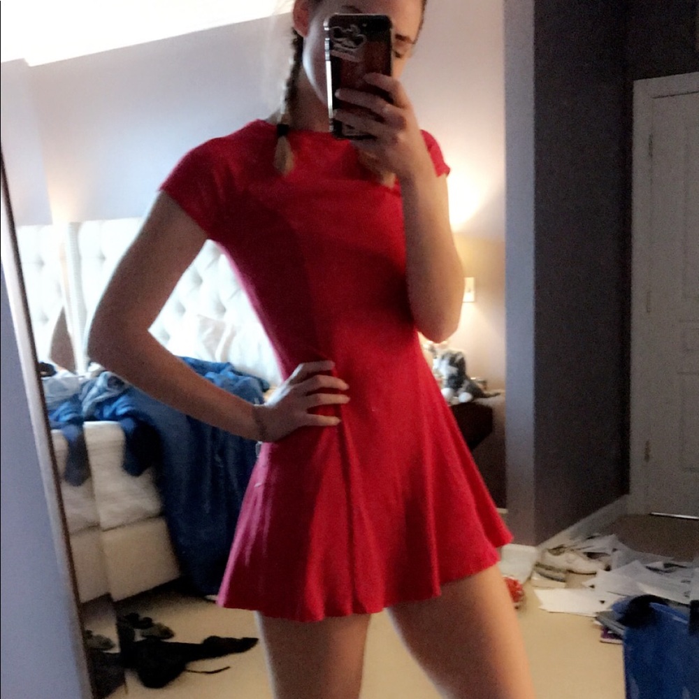 Red BDG ribbed dress